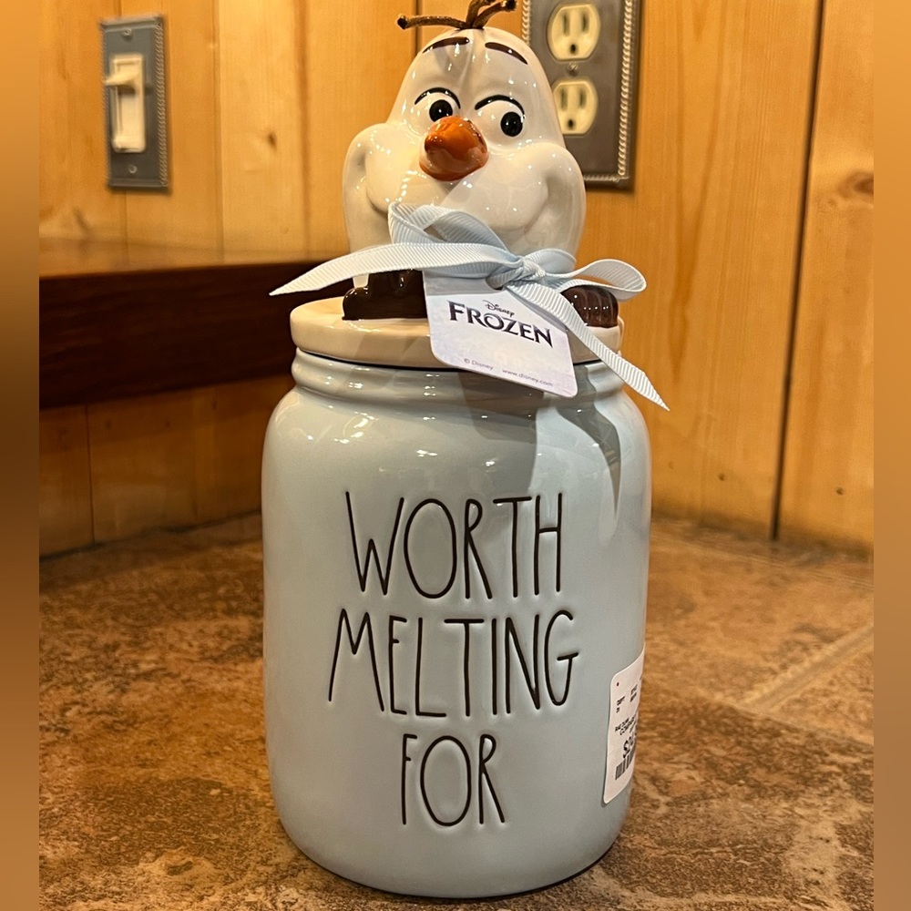 Rae Dunn “Worth Melting For” Olaf Canister